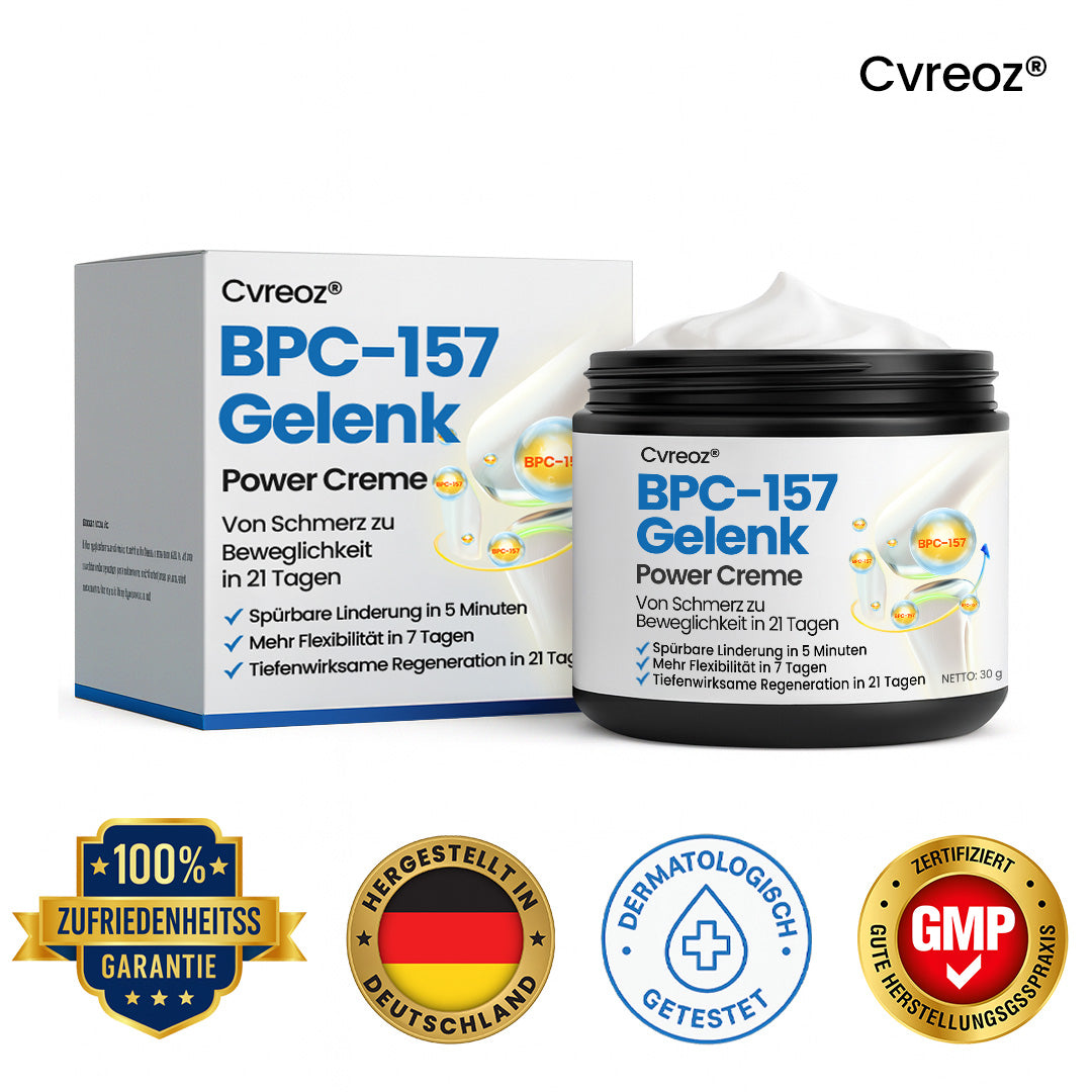 Cvreoz® BPC-157 Gelenkcreme – Schnelle Schmerzlinderung & nachhaltige Regeneration