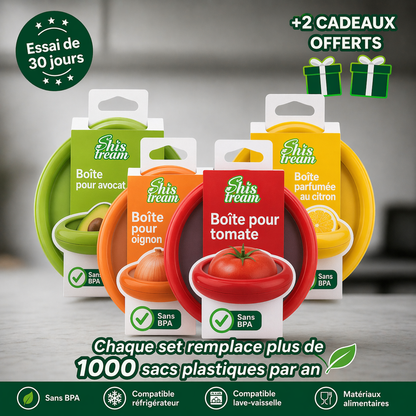 Capsules extensibles en silicone🍅🥑 Gardez vos fruits et légumes frais avec ces dosettes extensibles !