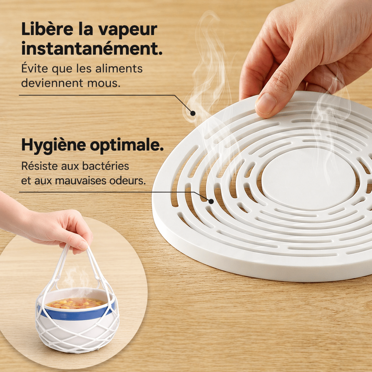 KUBOZN® Nettoyant moussant enzymatique multi-usages, polyvalent – Cuisine et Maison (Offer) 2-in-1 Zero-KUBOZN® Silicone Mesh Bag & Heat-Resistant Trivet Mat for Hot Bowls