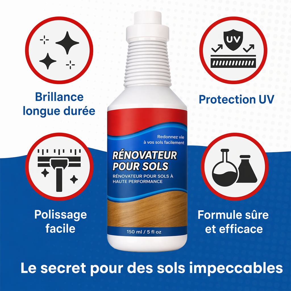 KUBOZN® Floor Restorer – Fast-drying, non-toxic shine. ✨🇫