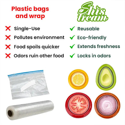 Capsules extensibles en silicone🍅🥑 Gardez vos fruits et légumes frais avec ces dosettes extensibles ! (Offre)