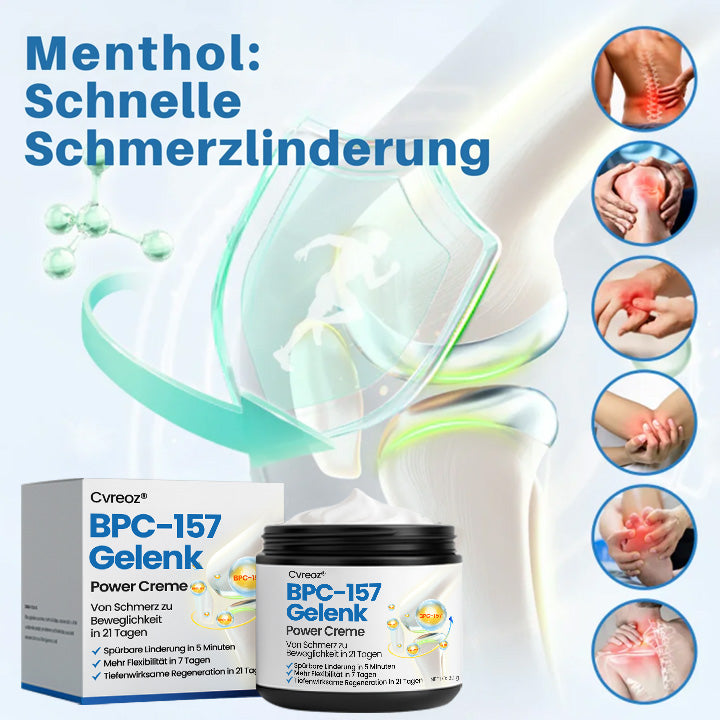 Cvreoz® BPC-157 Gelenkcreme – Schnelle Schmerzlinderung & nachhaltige Regeneration