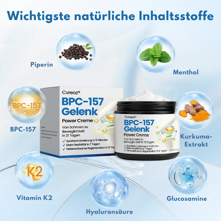 Cvreoz® BPC-157 Gelenkcreme – Schnelle Schmerzlinderung & nachhaltige Regeneration