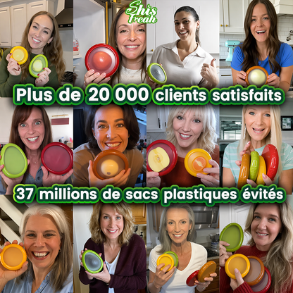 Capsules extensibles en silicone🍅🥑 Gardez vos fruits et légumes frais avec ces dosettes extensibles !