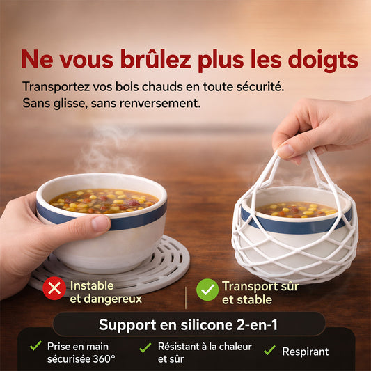 KUBOZN® Nettoyant moussant enzymatique multi-usages, polyvalent – Cuisine et Maison (Offer) 2-in-1 Zero-KUBOZN® Silicone Mesh Bag & Heat-Resistant Trivet Mat for Hot Bowls