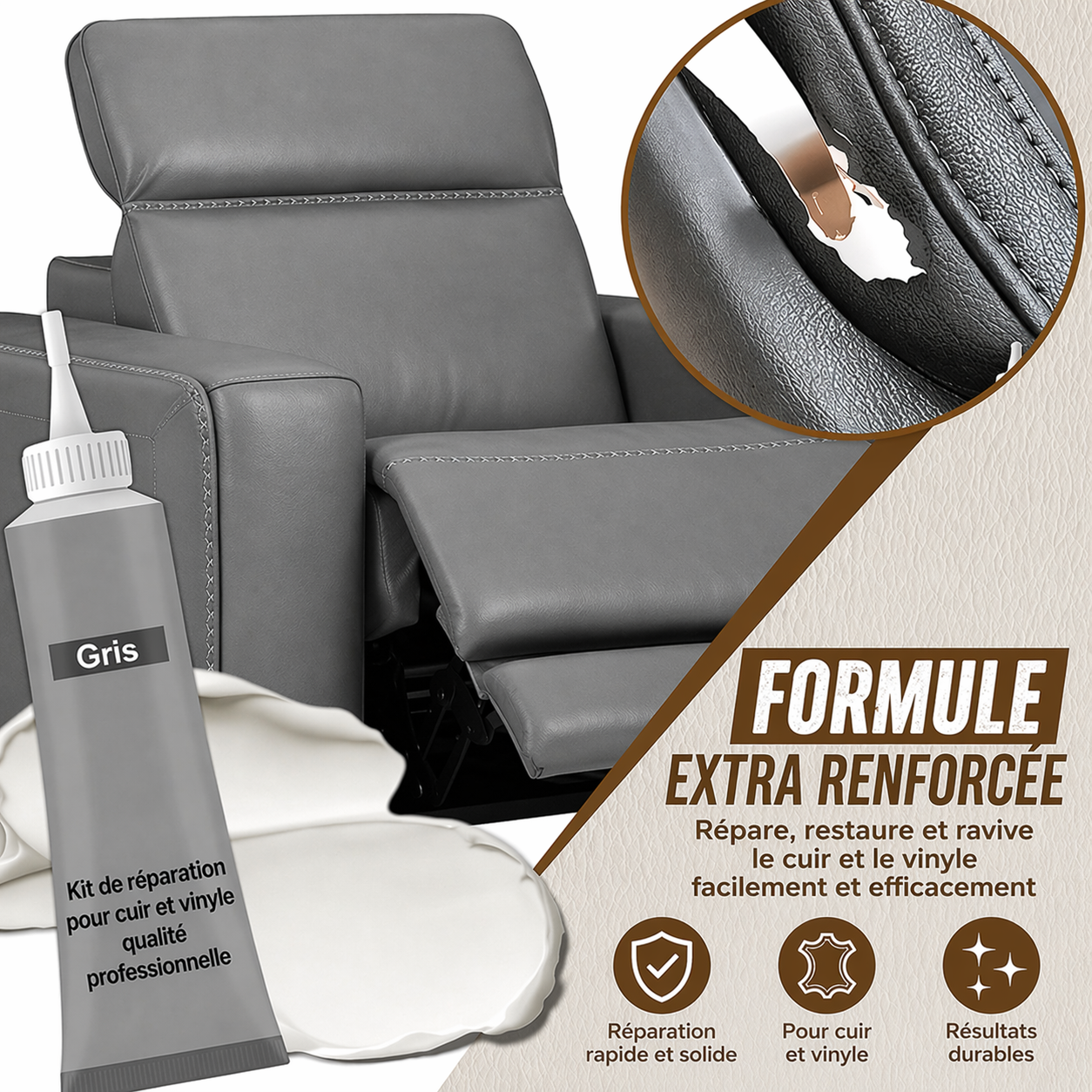 💡 Boutique officielle : Fonction de réparation puissante — Gel de réparation pour cuir avancé KUBOZN®